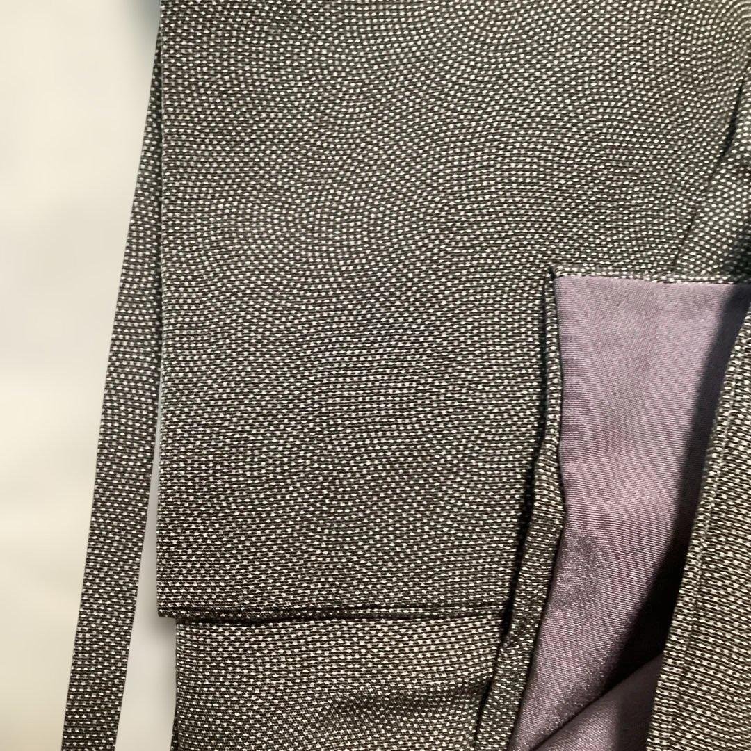 高級江戸小紋　似たり鮫柄　上質な生地に八掛もおしゃれ　一枚あると大変役立つお着物