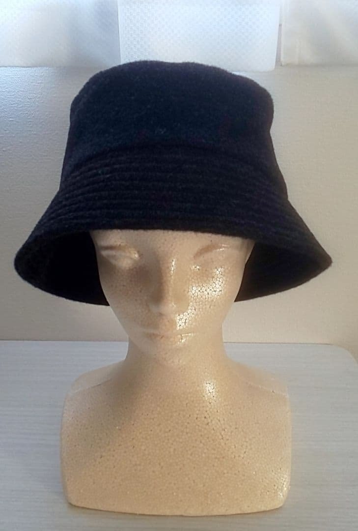 美品 KIJIMA TAKAYUKI アルパカ バケットハット 黒 サイズ3