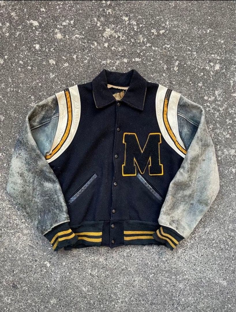 こ*け様 S*A様 【希少】50s アワードジャケット スタジャン ブラック×イ