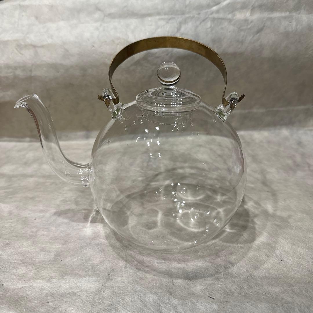 ガラスポット（日ノ出化学製作所） 真鍮持ち手（M）