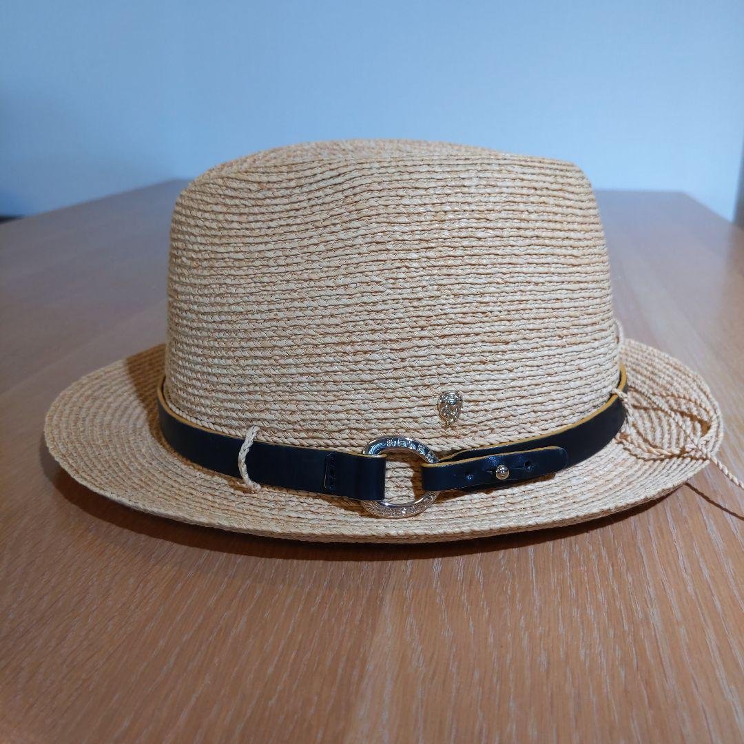 ヘレンカミンスキー　ラファイア　ベージュ ストローハット フェドーラスタイル
