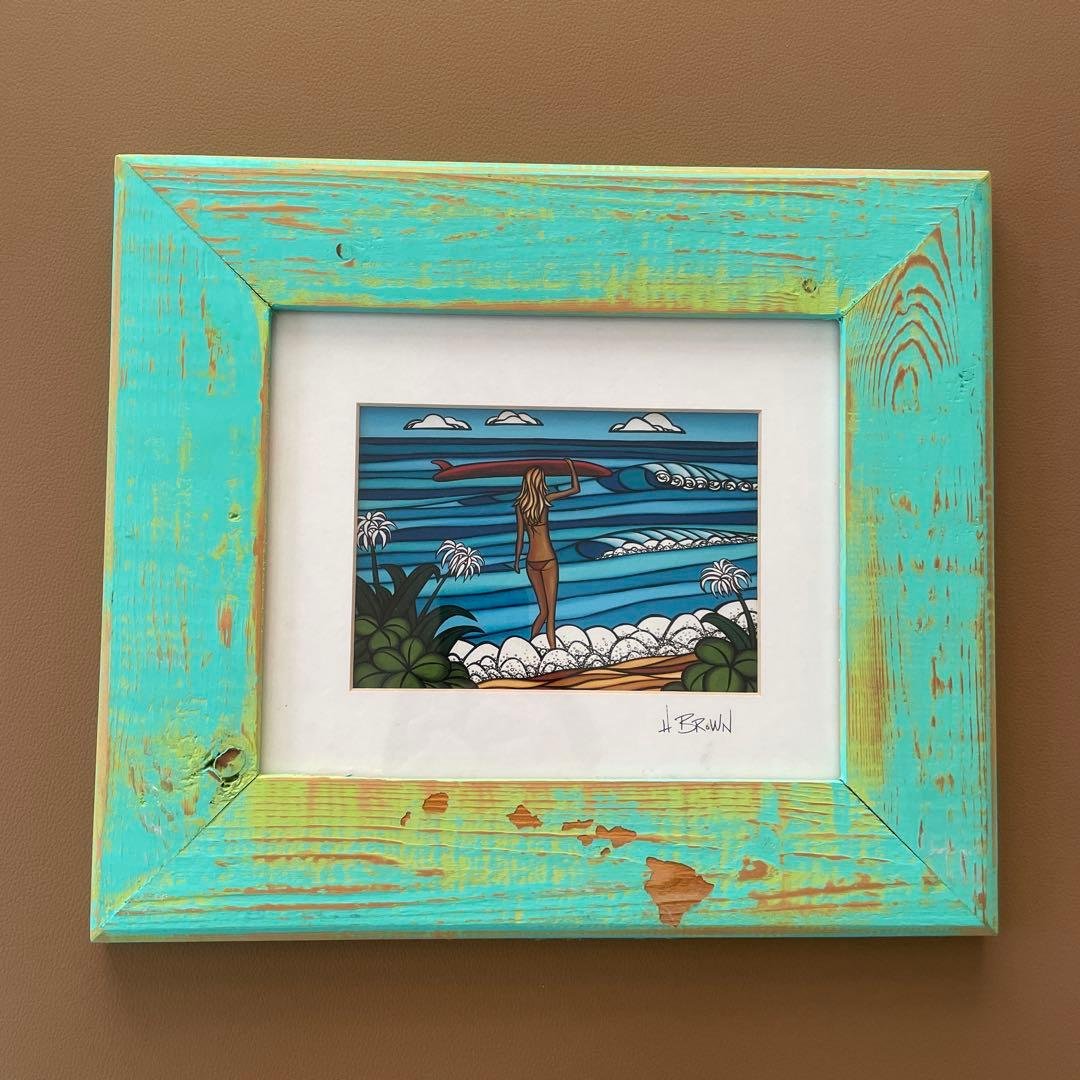 ヘザーブラウン Heather Brown ビーチアート フレーム・額縁付き