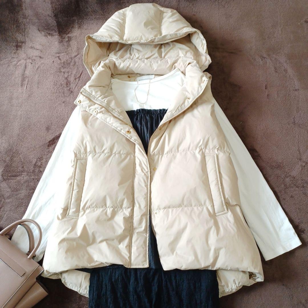 美品　バンヤードストーム 2024 フーディーダウンベスト ベージュ