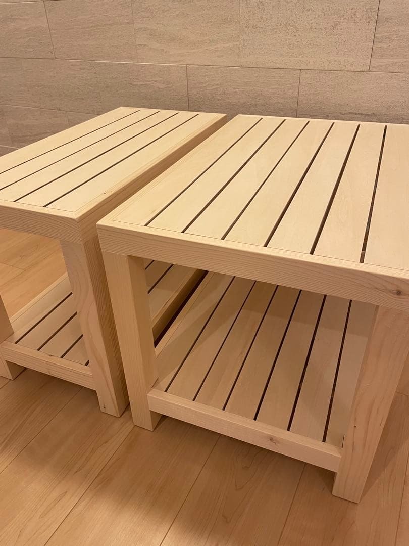 ハンドメイド　テーブル　ディスプレイ台　飾り棚　奥行30cm