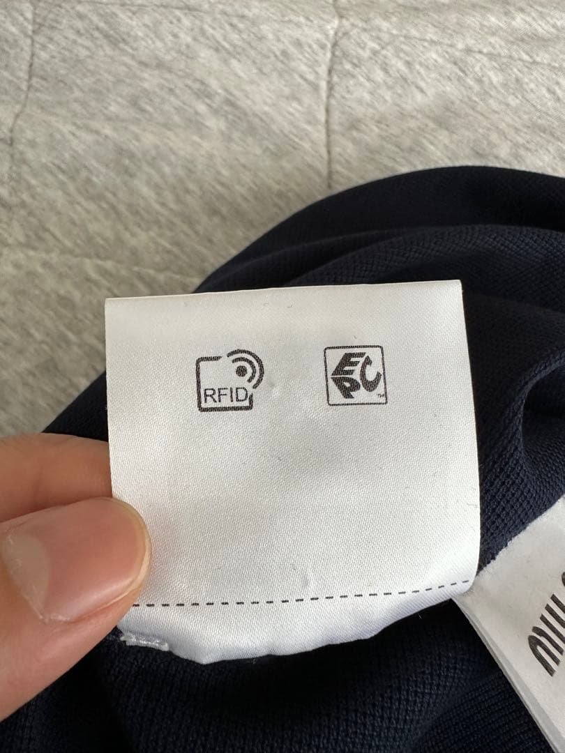 【新品未使用】現行品Miumiu ピケxポプリン ポロシャツ Mサイズ