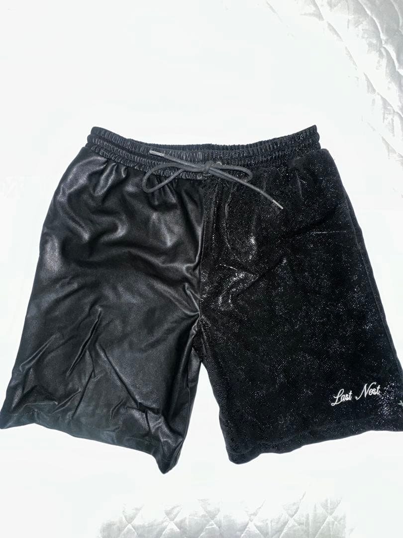 Last Nest レザー ショートパンツ ブラック