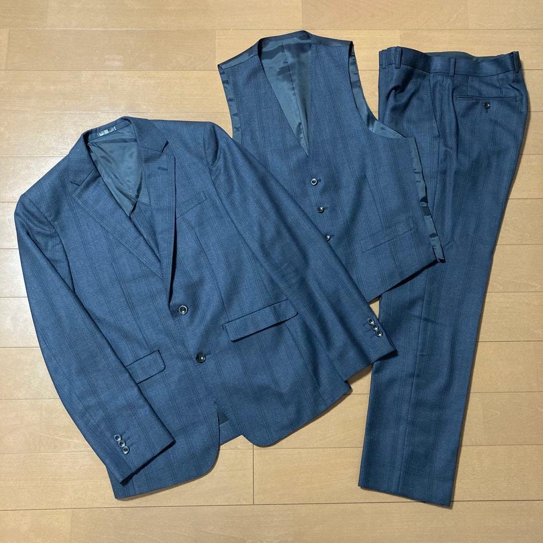 【美品】SUIT SELECT セットアップ 3点セット メンズスーツ