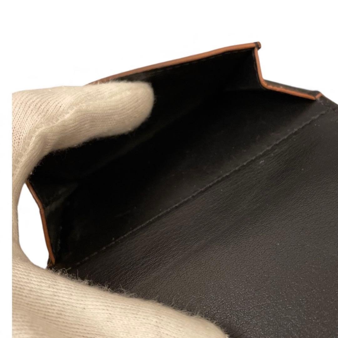 【極美品】LOEWE アナグラム トライフォールド 三つ折り財布 ブラック 黒