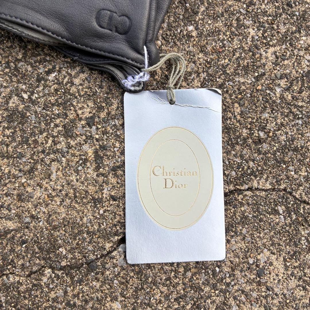 80s 未使用 ChristianDior gray leather globe