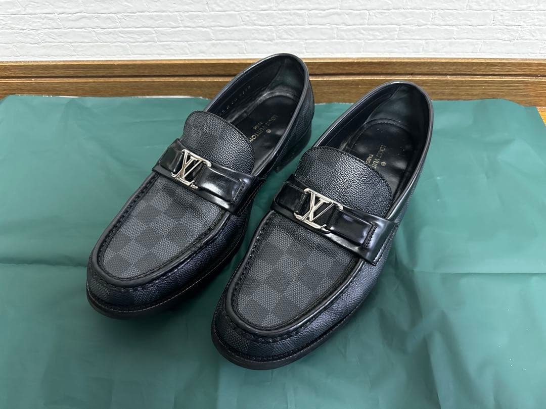 Louis Vuitton ブラック ダミエ ローファー【本日限定】