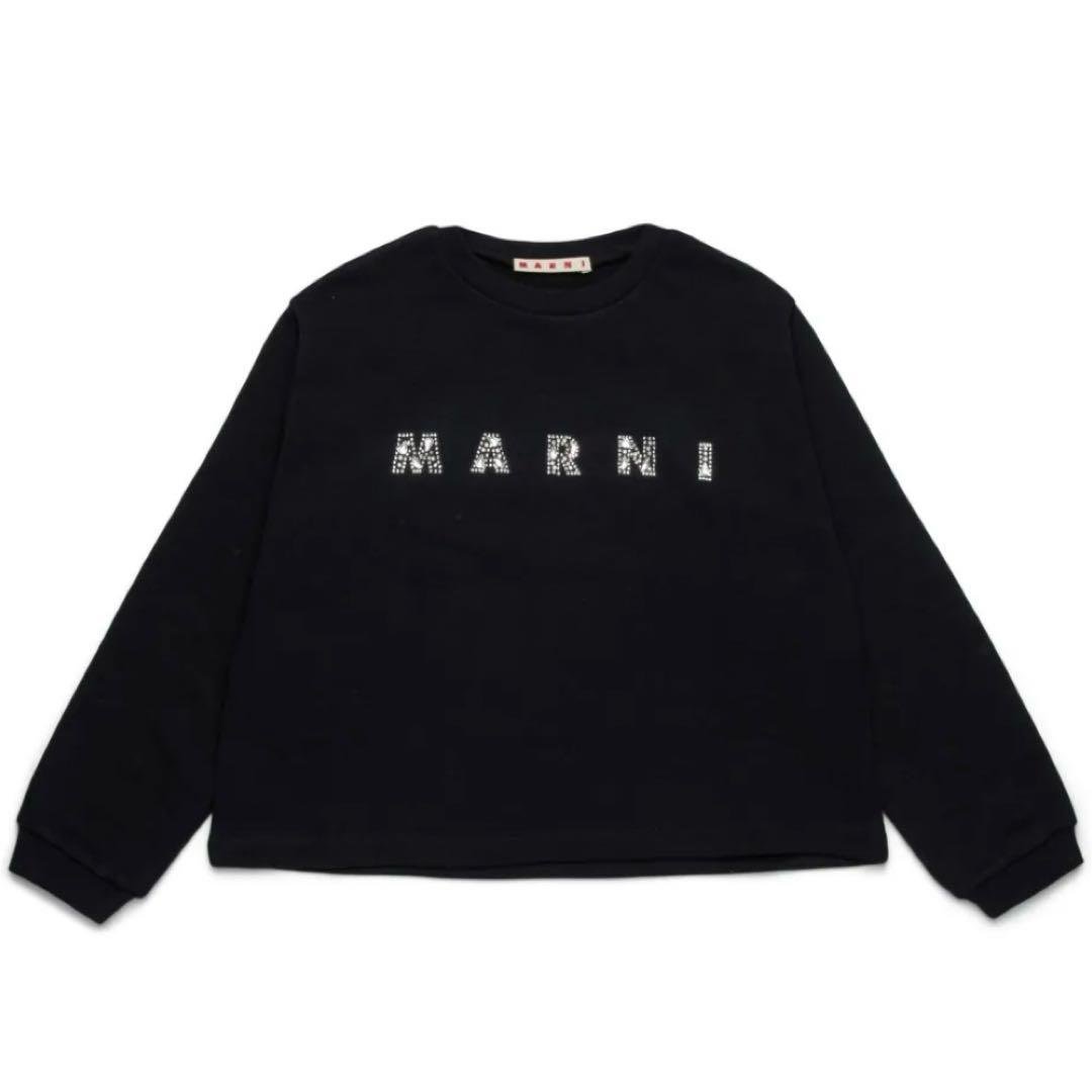 マルニ キッズ レディース ラインストーン ロゴ スウェット marni