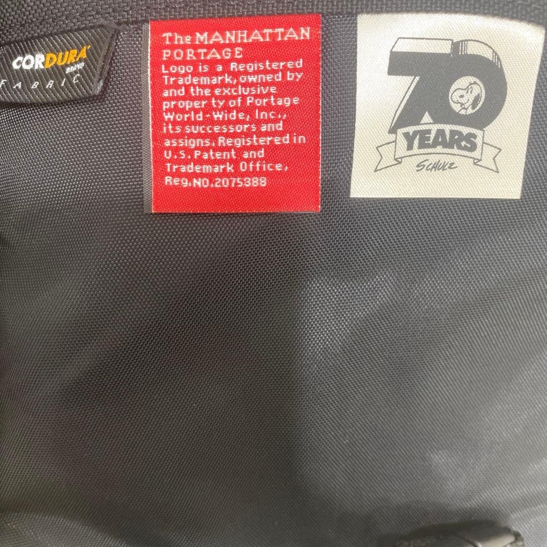 新品✨マンハッタンポーテージ　スヌーピー　70周年　メッセンジャーバッグ　黒