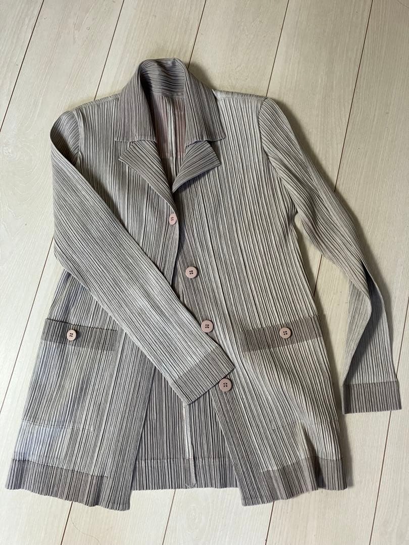PLEATS PLEASE ストライプ テーラードジャケット セット