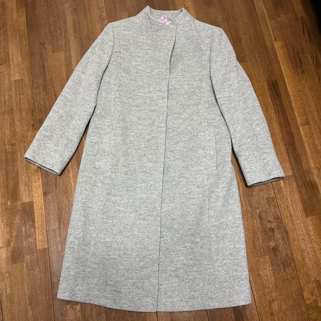 グレー ロングコート 23区　40