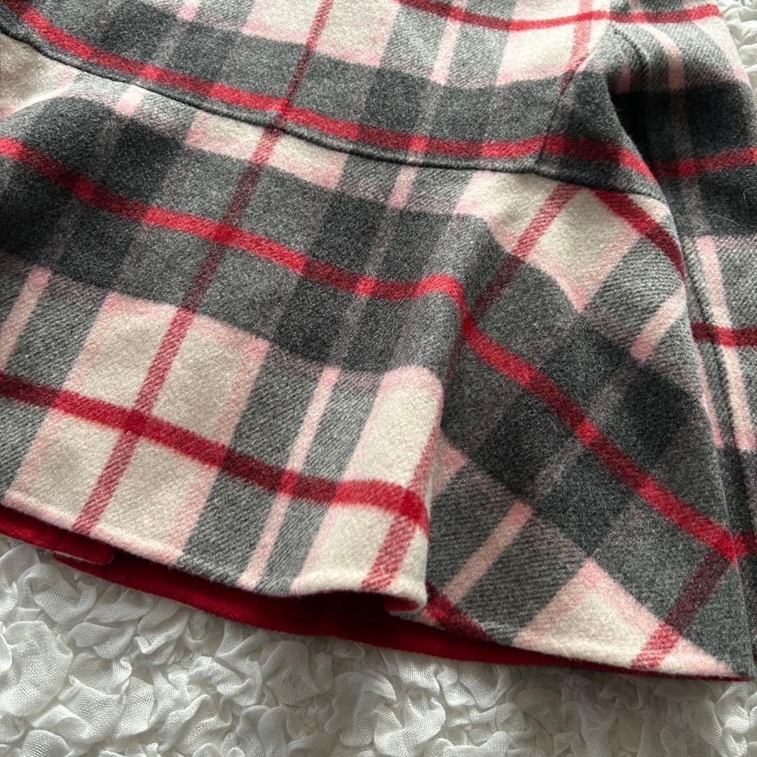 M'S GRACY エムズグレイシー　チェックｘ無地リバーシブルジャケット