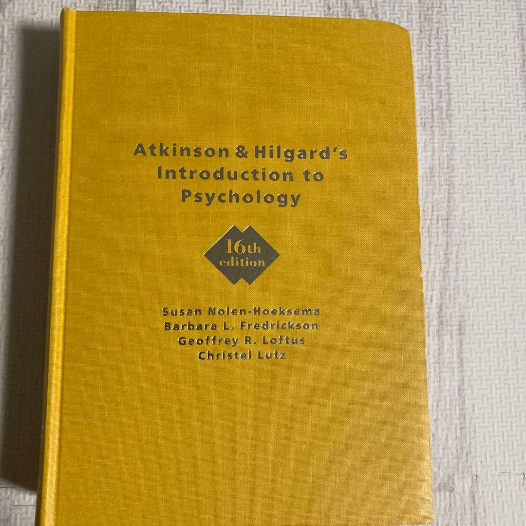 洋書 Introduction to Psychology 16th