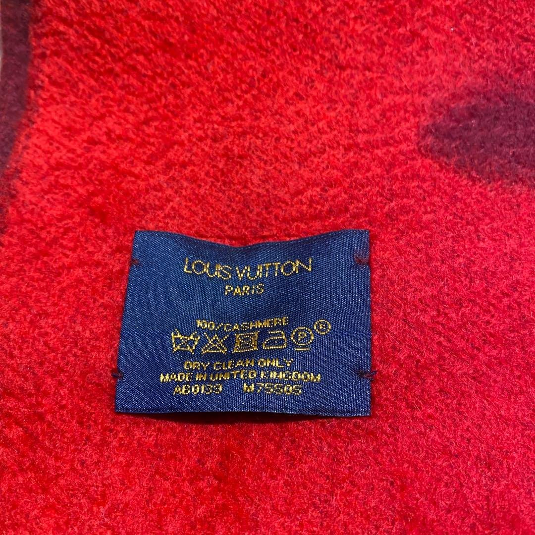 美品　LOUIS VUITTON レッド ストール マフラー 即日発送　ゆなさま