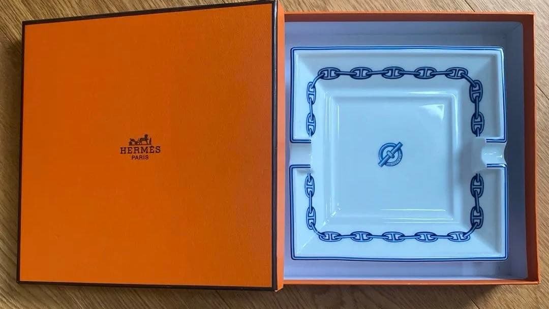 美品　エルメス　灰皿シェーヌダンクル