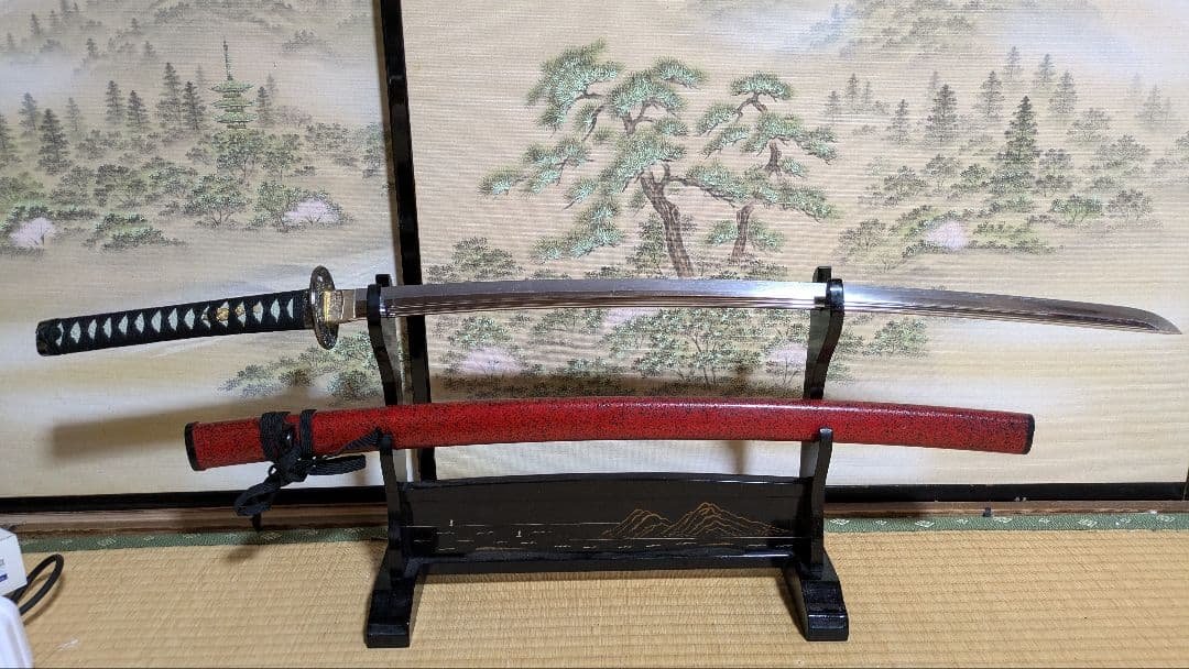 【値下げ】金属製 模造刀 陸奥守吉行 刀袋付