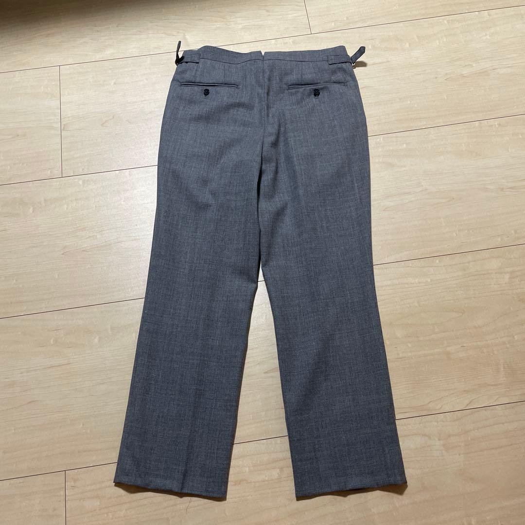 BEAMS F ウール フレスコ 2プリーツ サイドアジャスター スラックス