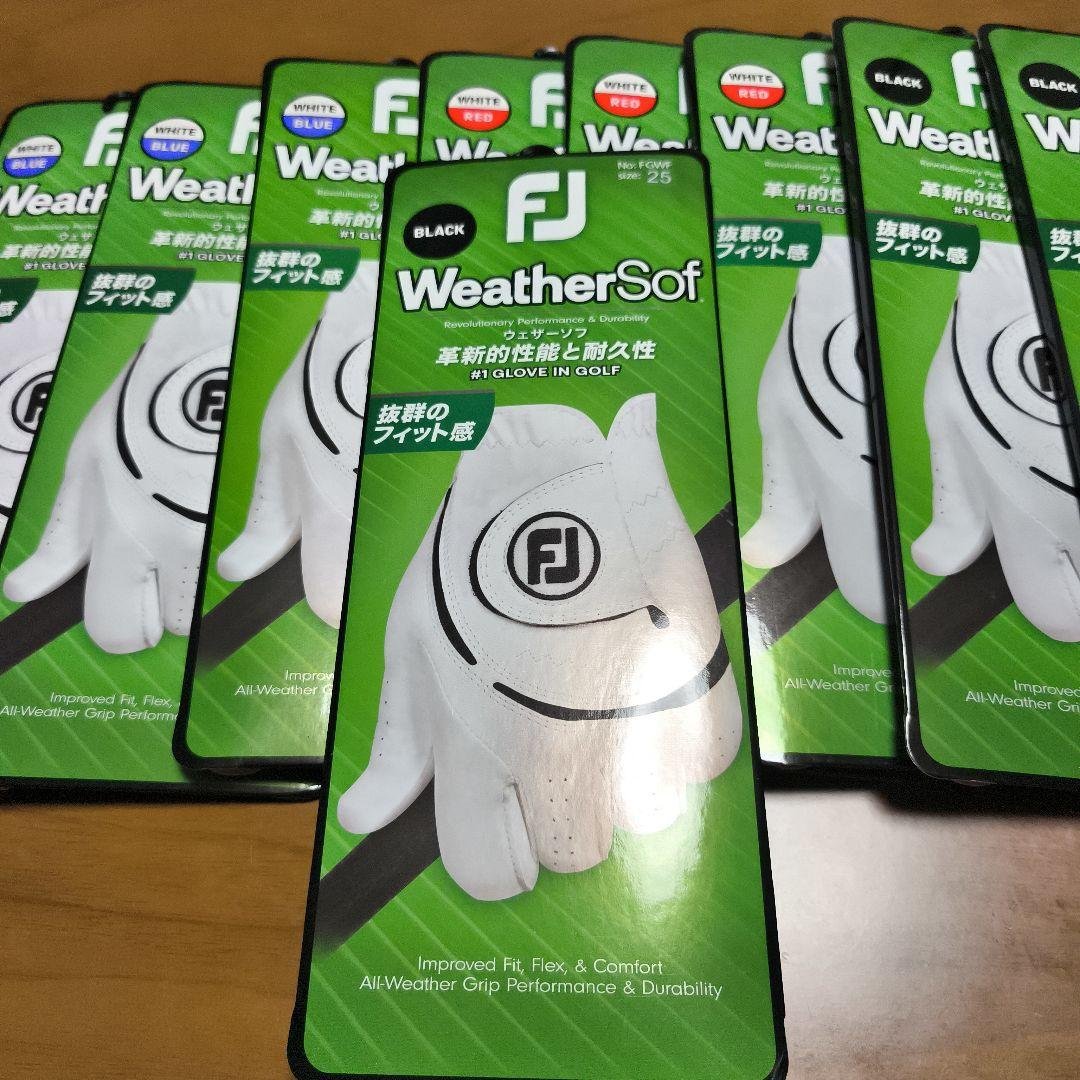 FJ Weather Sof ブラック ゴルフグローブ 【25】9枚セット