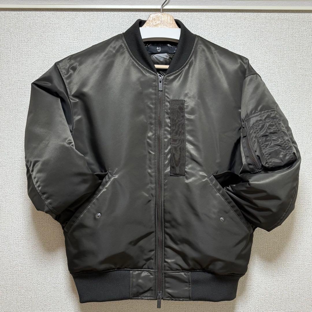 UNIQLO +J MA-1 フライトジャケット ダウン ダークグレー S 美品
