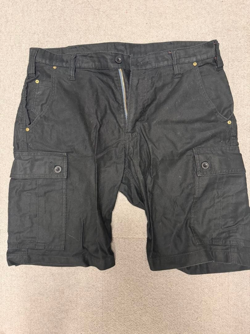 IRON HEART ブラックカーゴショートパンツ