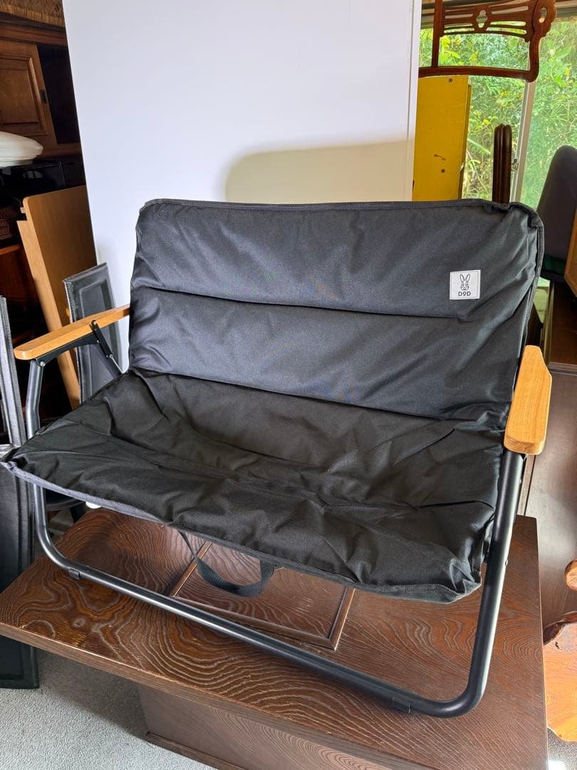 DOD グッドラックソファ ブラック 2人掛け 折りたたみチェア キャンプ
