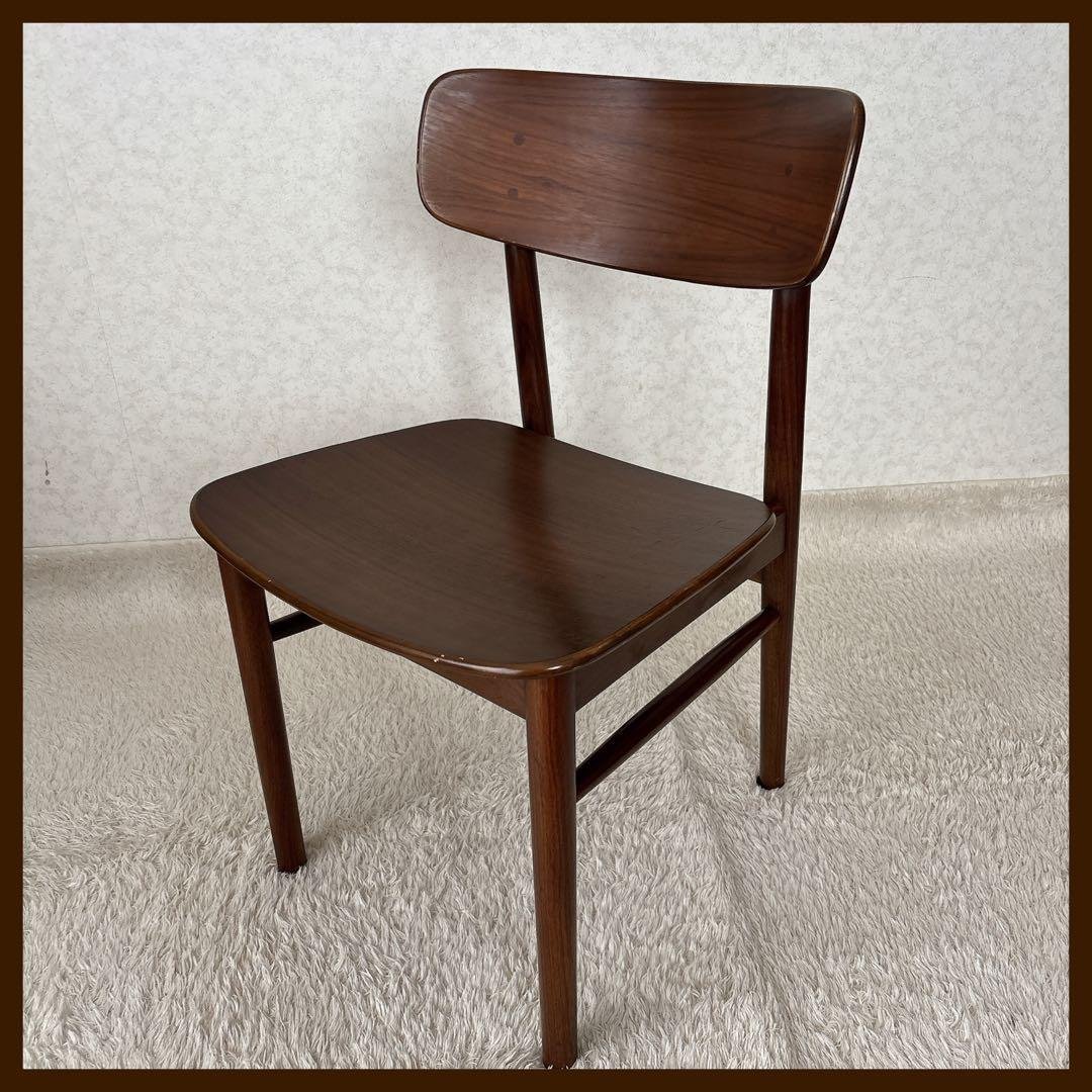 美品】無印良品 MUJI ダイニング ラウンドチェア ウォールナット 北欧風
