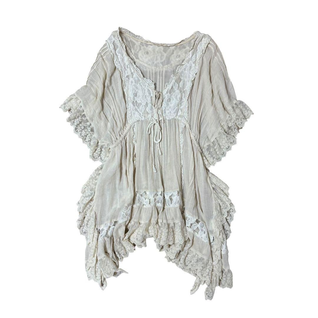 00's fairygrunge 森ガール チュニック レース リボン