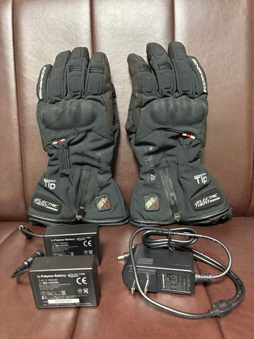 コミネ KOMINE 電熱グローブ　Mサイズ　バッテリーセット