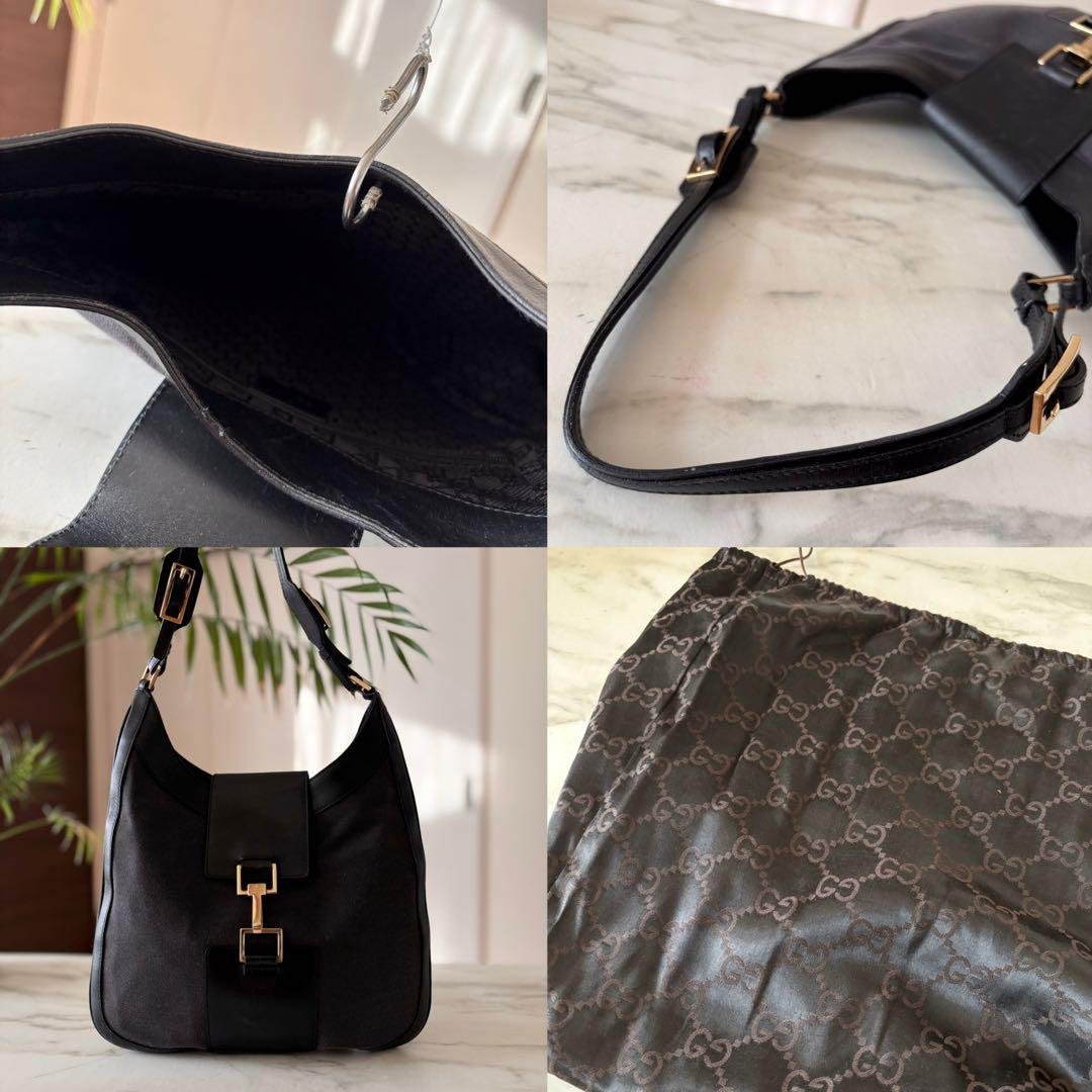 超美品 GUCCI グッチ ジャッキー レザーショルダーバッグ