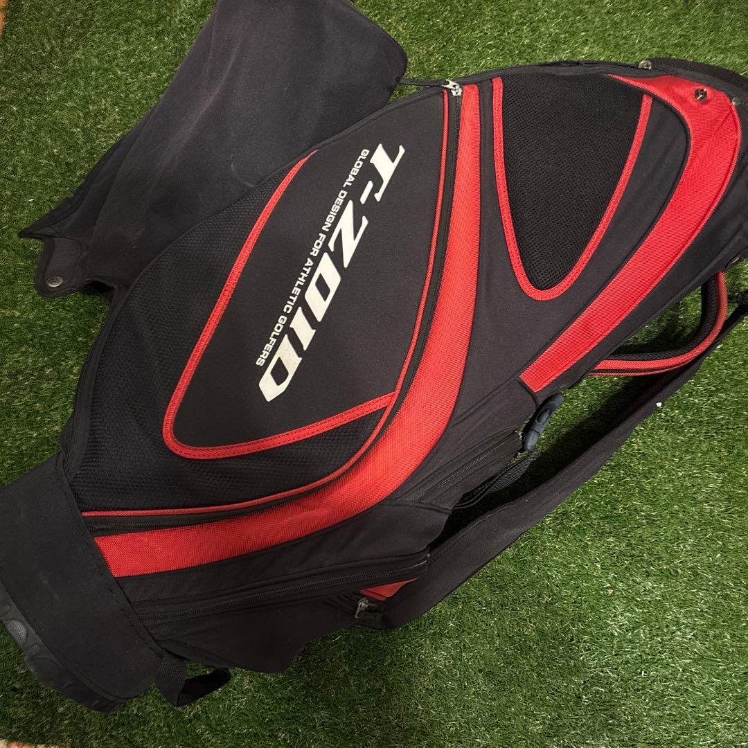ミズノ　Mizuno T-ZOID キャディバッグ 黒赤