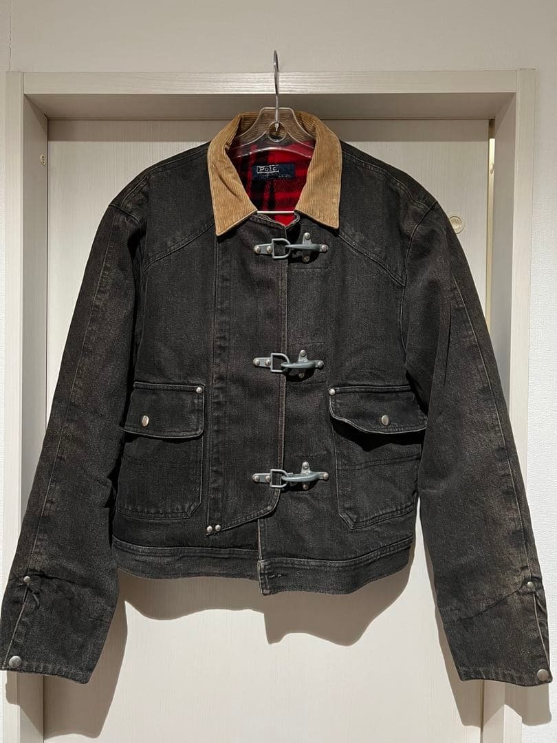 Ralph Lauren ブラックデニム ファイヤーマンジャケット　Mサイズ