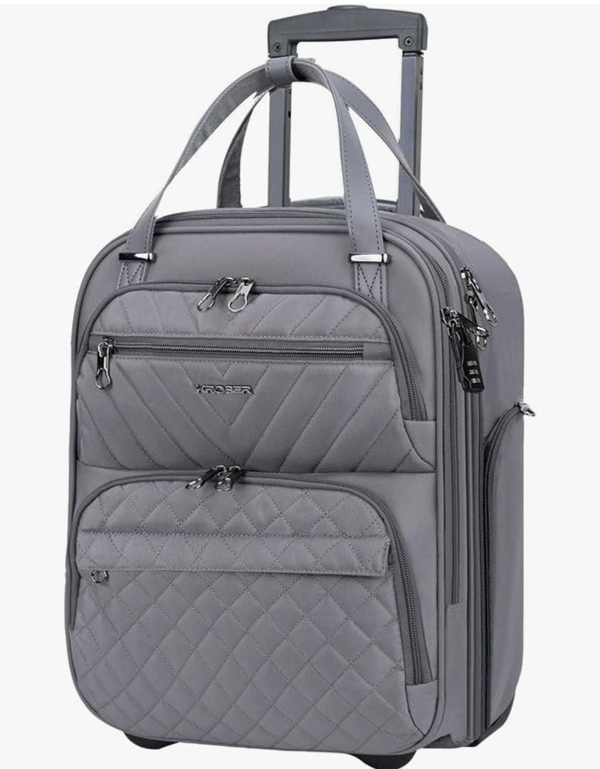 11316 [KROSER] 15インチ 機内持ち込み荷物 USB充電ポート付き