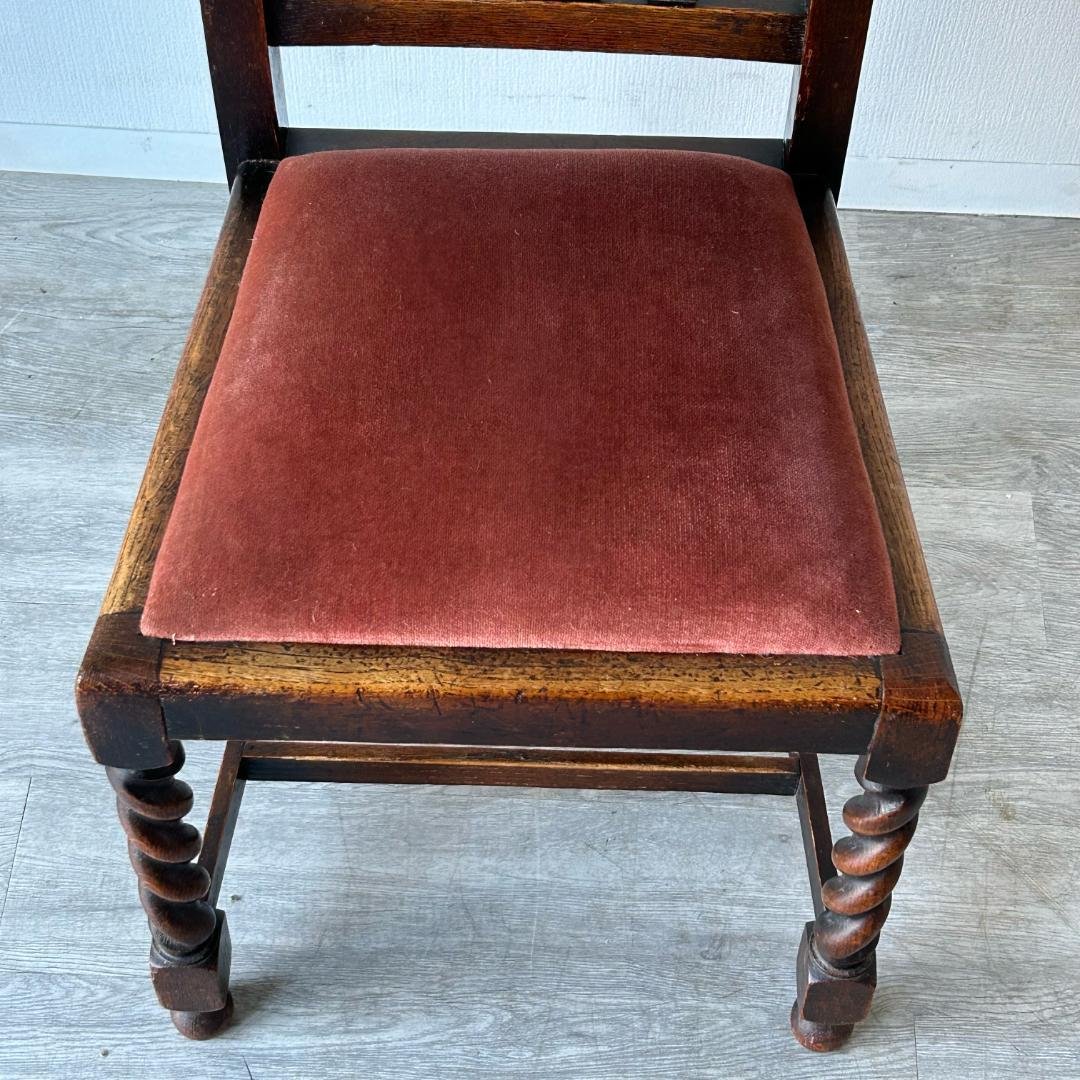 イギリス アンティーク 家具 ハイバック ダイニング チェア 椅子 348A3