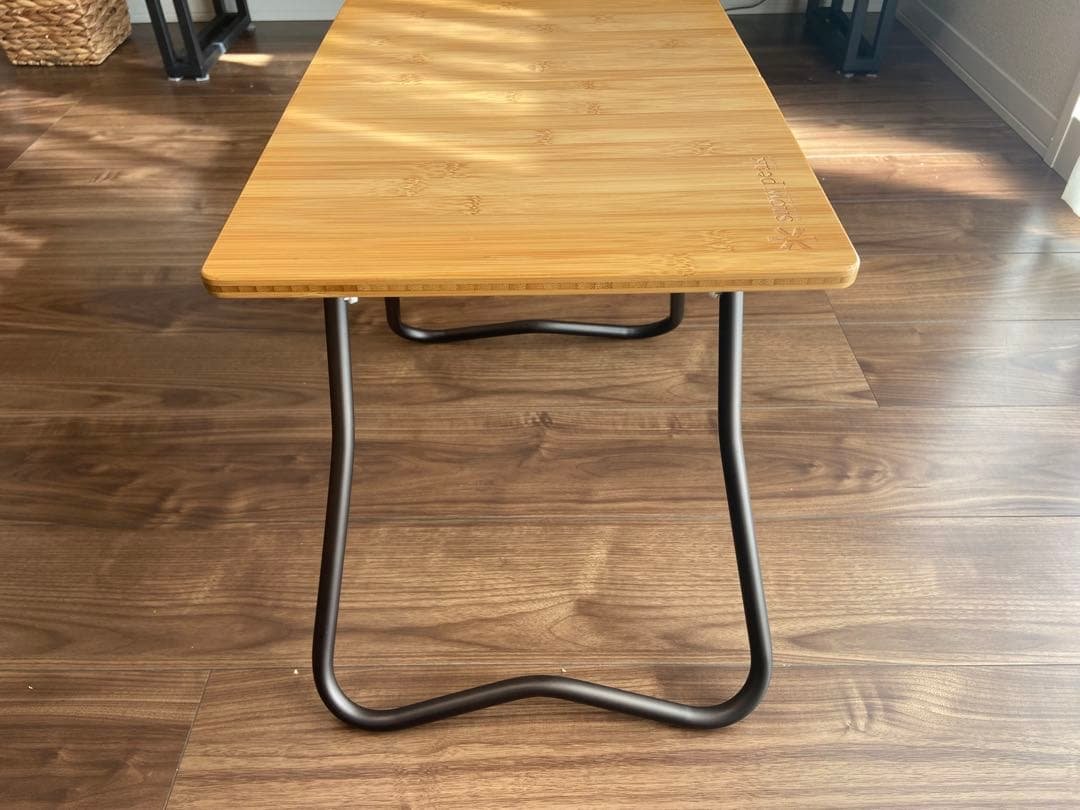 たけ peakローチェアショートアイボリーMyテーブル竹 ブラック