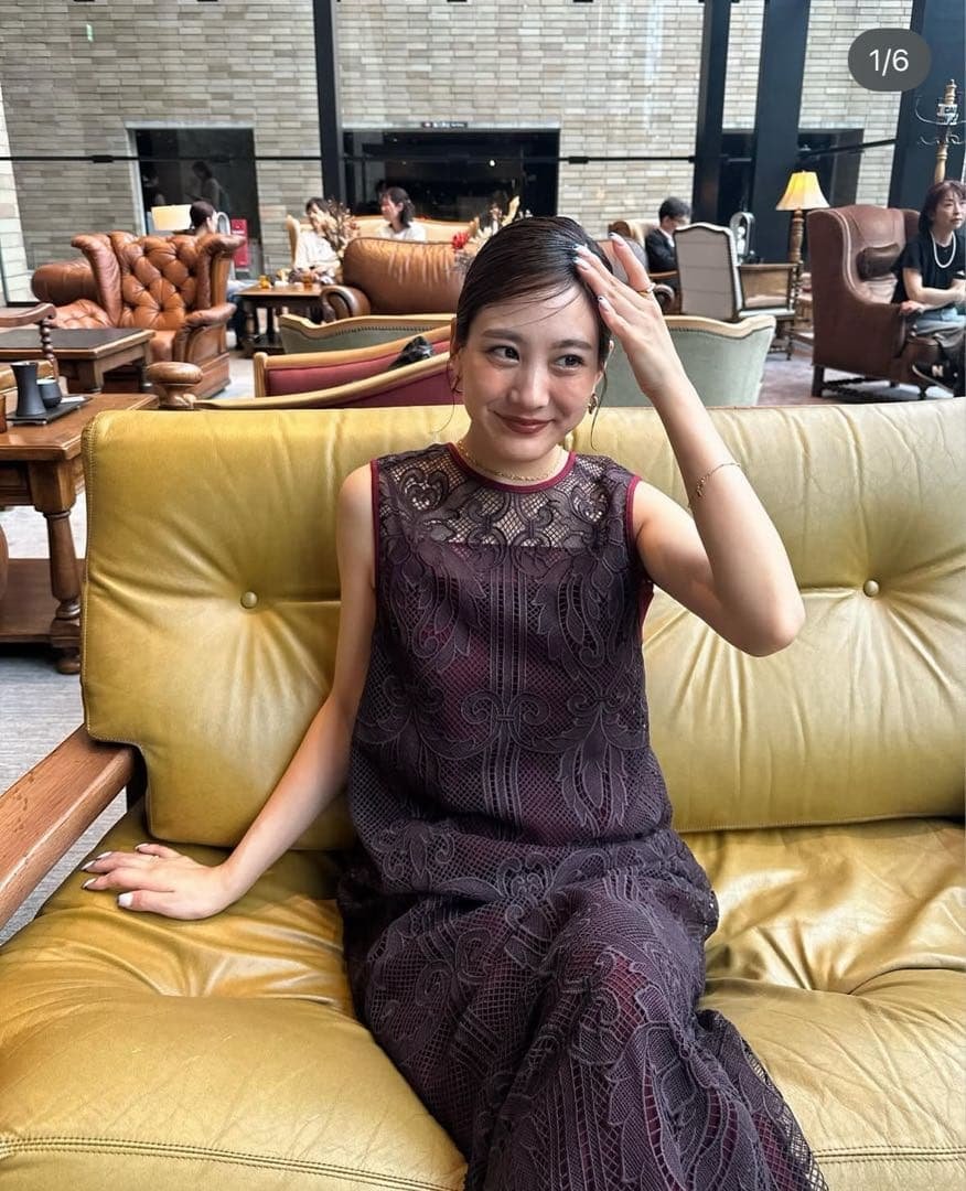 スーツ・フォーマル・ドレス ANDRESD chemical lace zipper dress