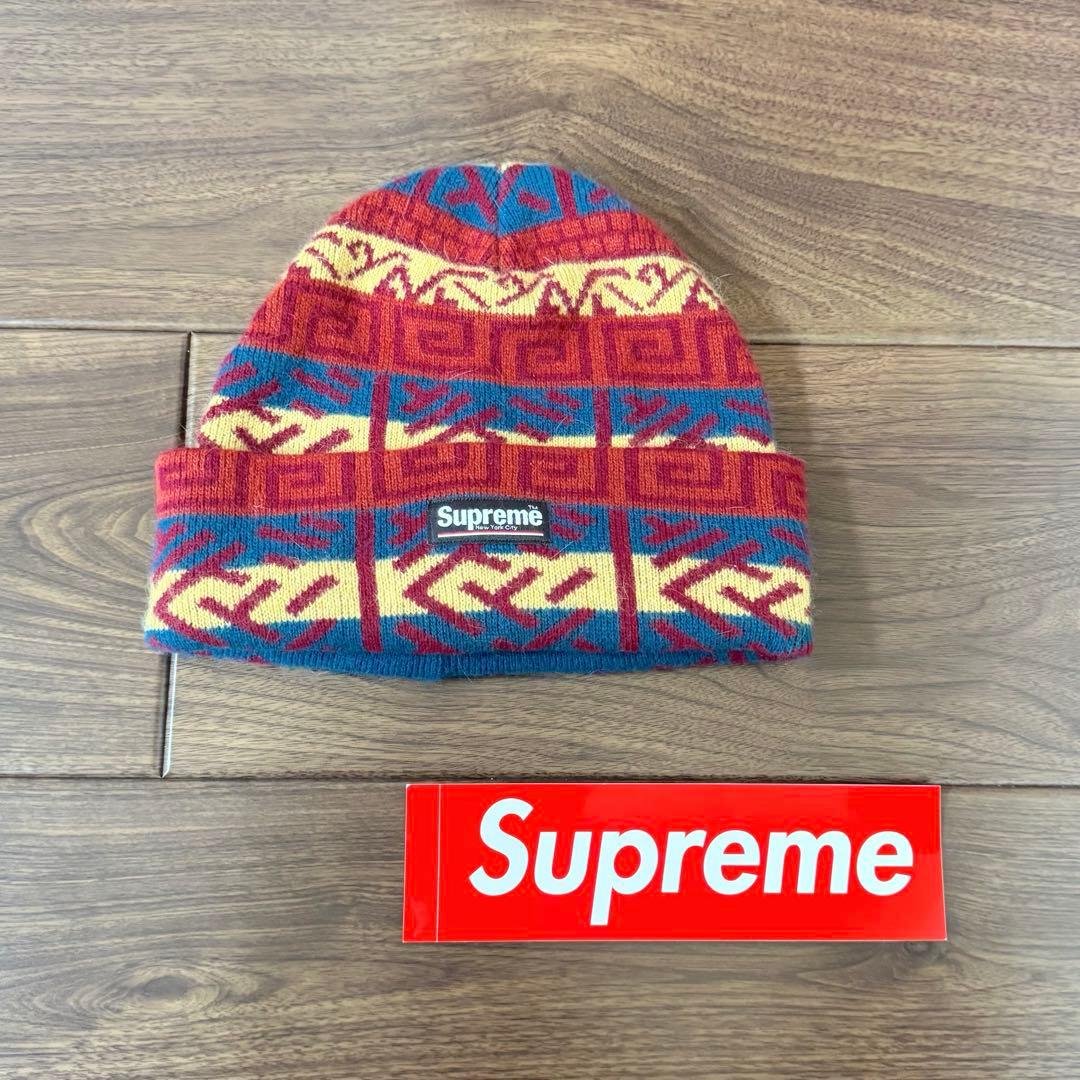 ⭐️極美品⭐️ Supreme シュプリーム ビーニー　幾何学模様　ニット帽