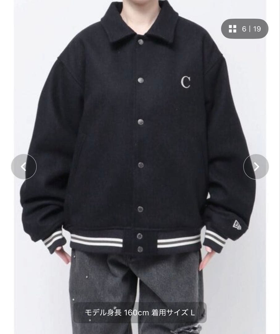 NEW ERA MELTON VARSITY CALNAMUR XL ネイビー