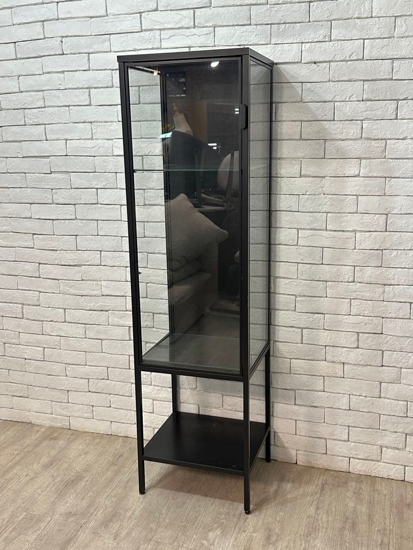 ②【東京都内23区配送無料】イケア　ガラス　コレクション　ケース　キャビネット