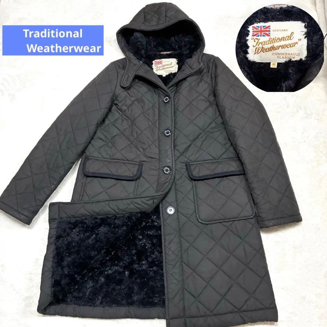 美品 希少 XL トラディショナルウェザーウェア キルティングコート ボア