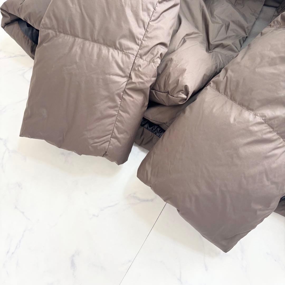 UNIQLO +J ダウンロングコート フード L ブラウン レディース