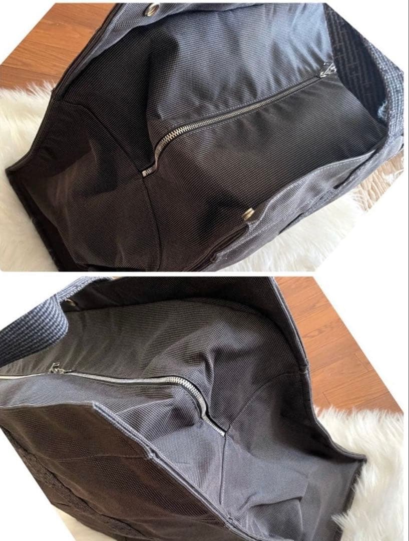 極美品　エルメス　エールラインTGMトートバッグ　特大　グレー　角スレなし