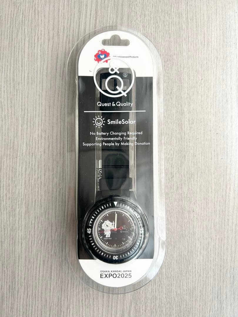 万博会場限定　ミャクミャク　腕時計　スマイルソーラー　ブラック