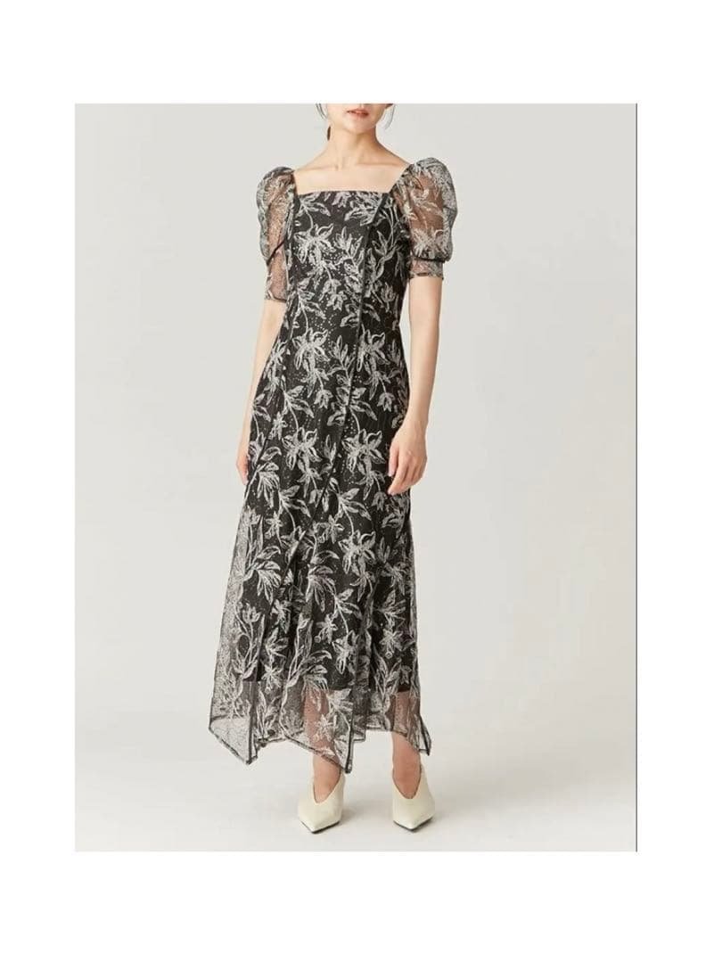 【FRAY I.D】新品タグ付き / M / カーブパネルエンブロイダリードレス