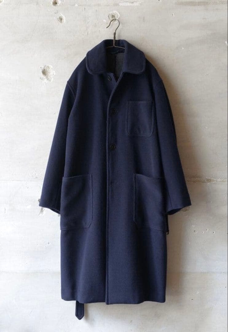 Comoli ウールミリタリーコート 22AW ネイビー サイズ2