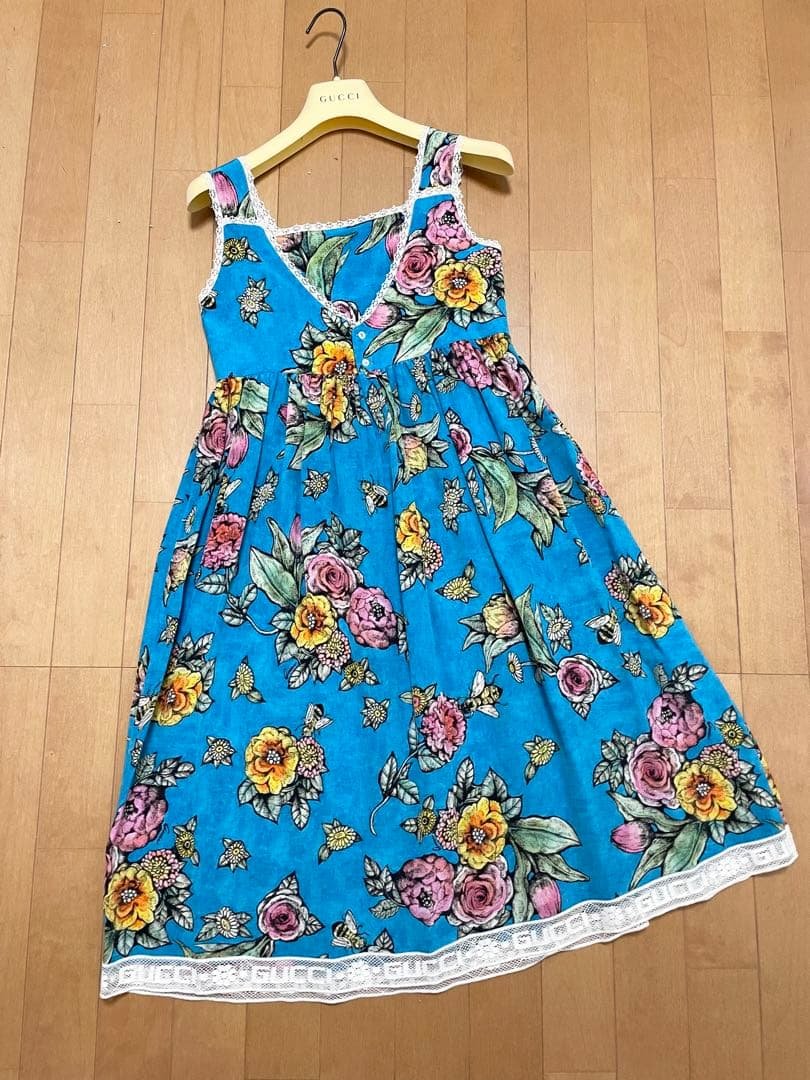 GUCCI 花柄 ノースリーブワンピース　大人OK