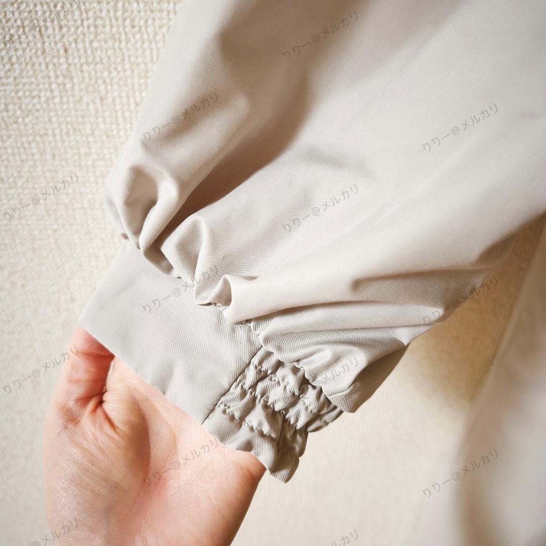 美品25SS・大きいサイズ48★23区　ラスタークロスタックワンピース　ベージュ