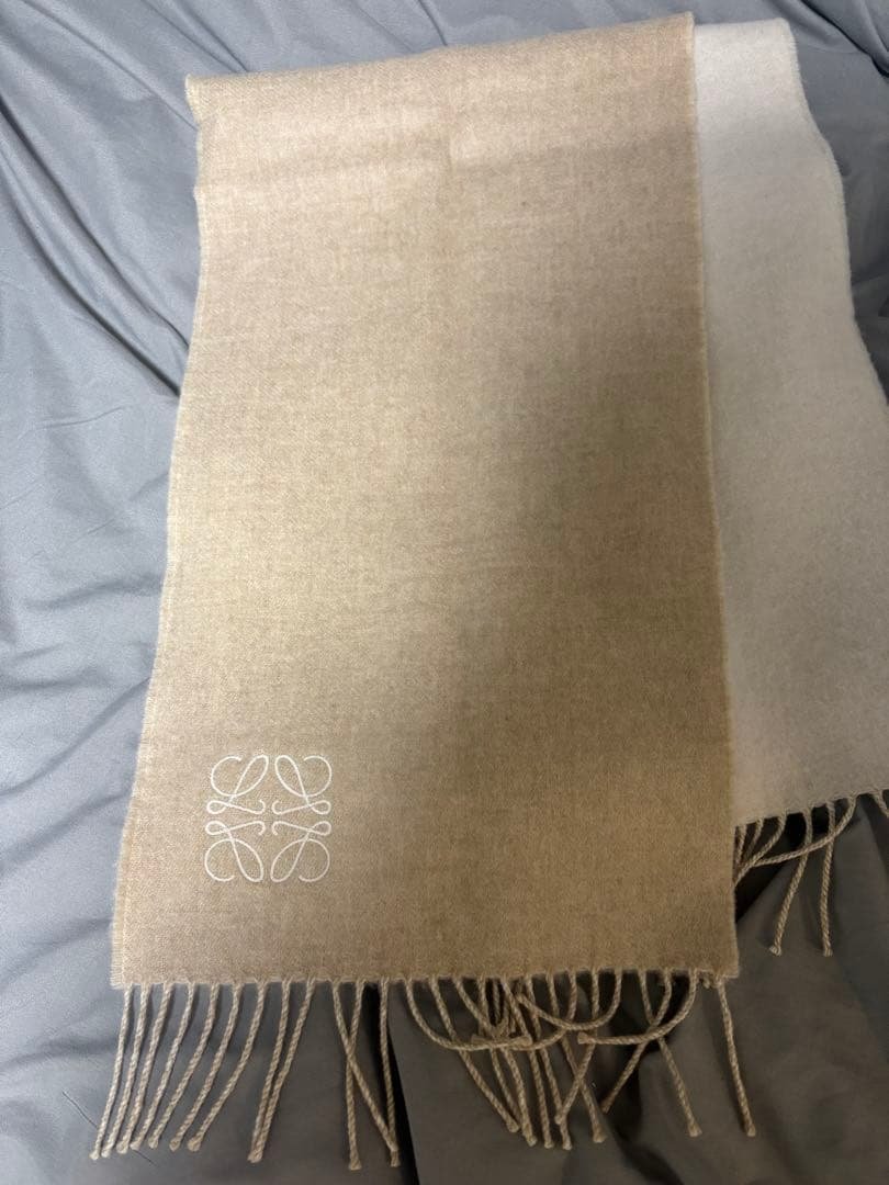 LOEWE マフラー （アイボリー×ベージュ）